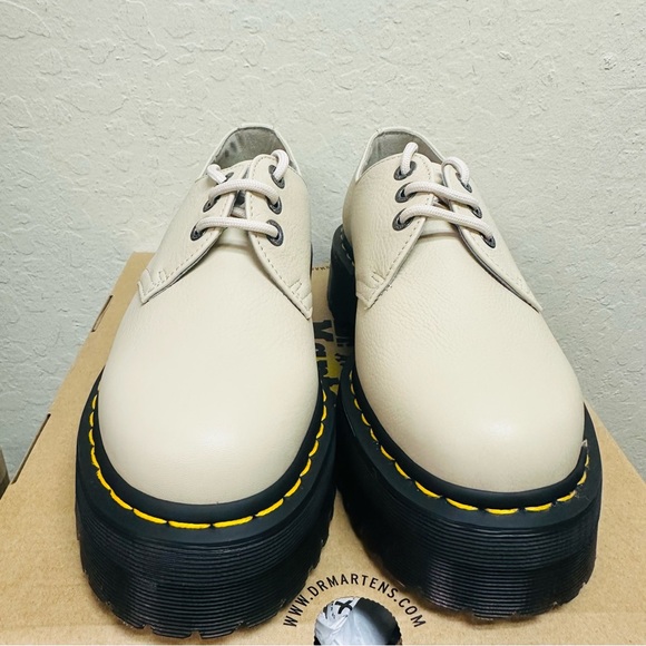 dr martens 1461 quad II PISA LEATHER PLATFORM SHOES - Picture 4 of 9